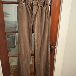 &Denim Brown Ultra High-Waist Jeans